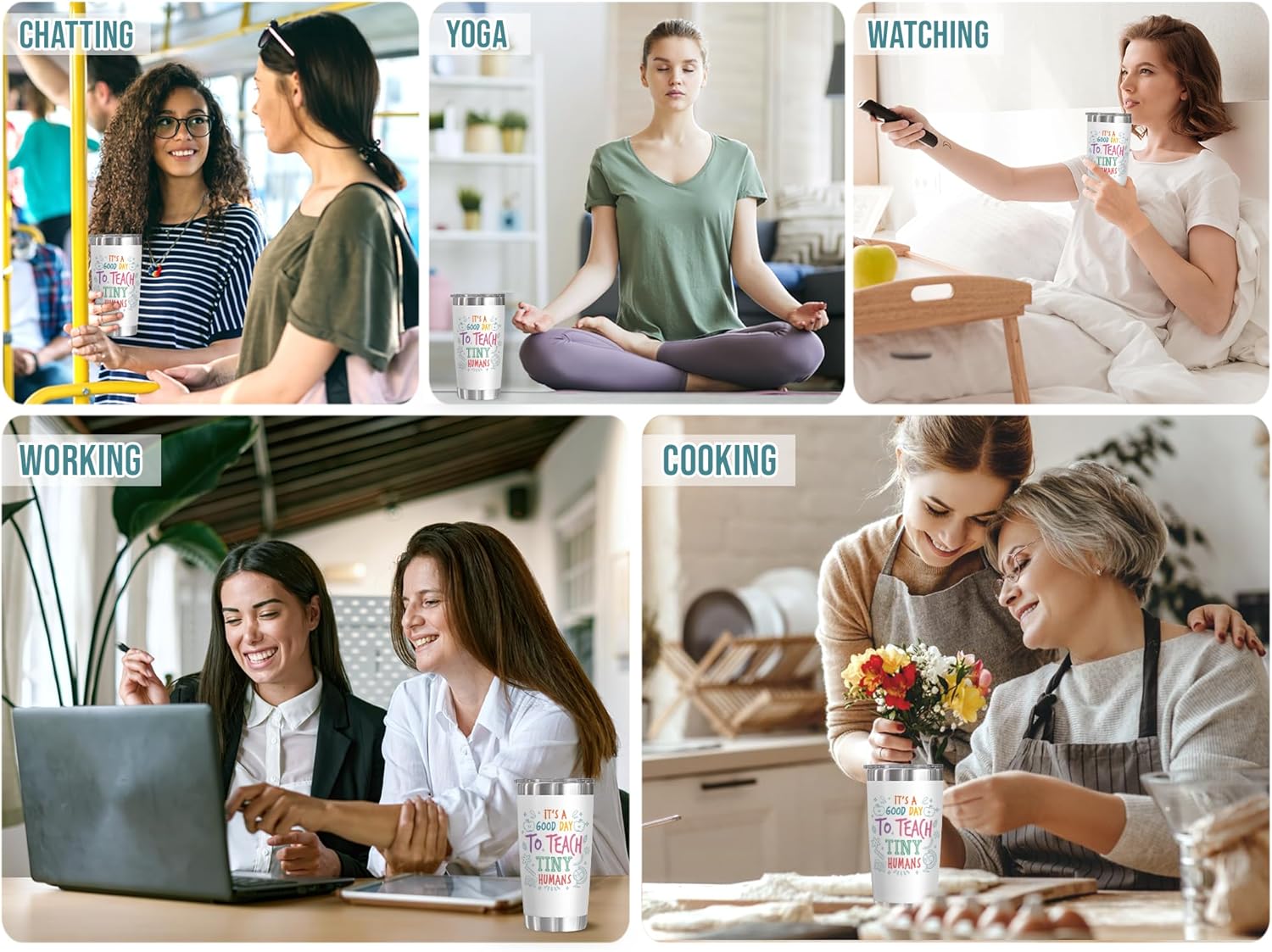 Teacher Gifts for Women - 20 oz Stainless Steel Insulated Coffee Tumbler with Lid - Thank You Appreciation Birthday Graduation School End of Year Gifts for Teacher from Student - Image 6