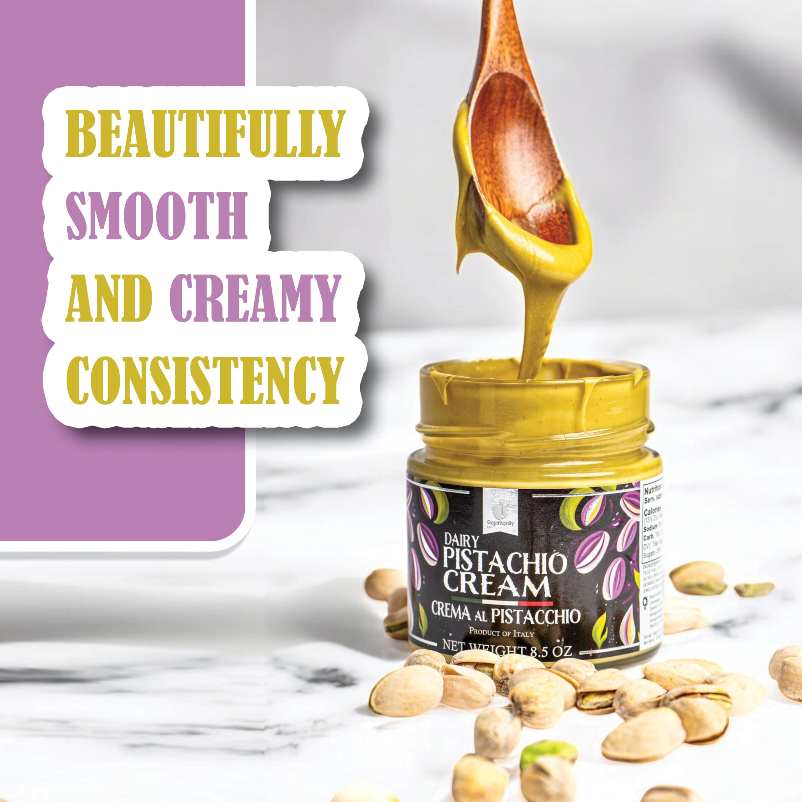 Gourmanity Dairy Pistachio Cream Spread Perfect for Dubai Chocolate Bar Luxury Pistachio Butter Cream For Sweet And Savory — view 5