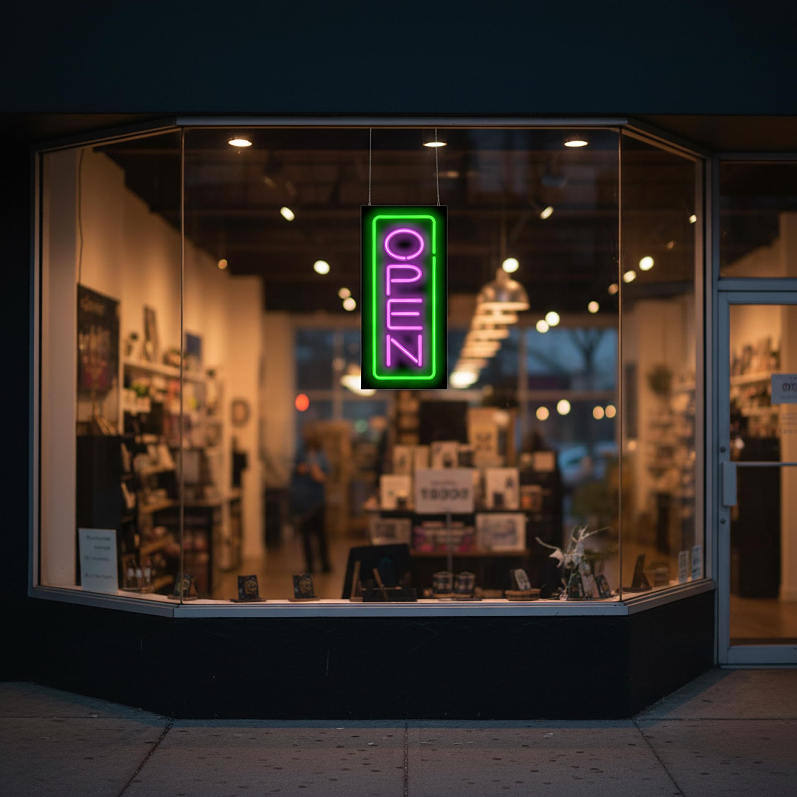 Vertical Neon Open Sign - Commercial Duty - 11
