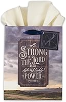 Vista 38 de Christian Art Gifts Bolsa de Regalo Retrato con Etiqueta y Juego de Papel de Seda para Mujeres: Quédate Quieta y Conoce - Salmo 46:10 Versículo