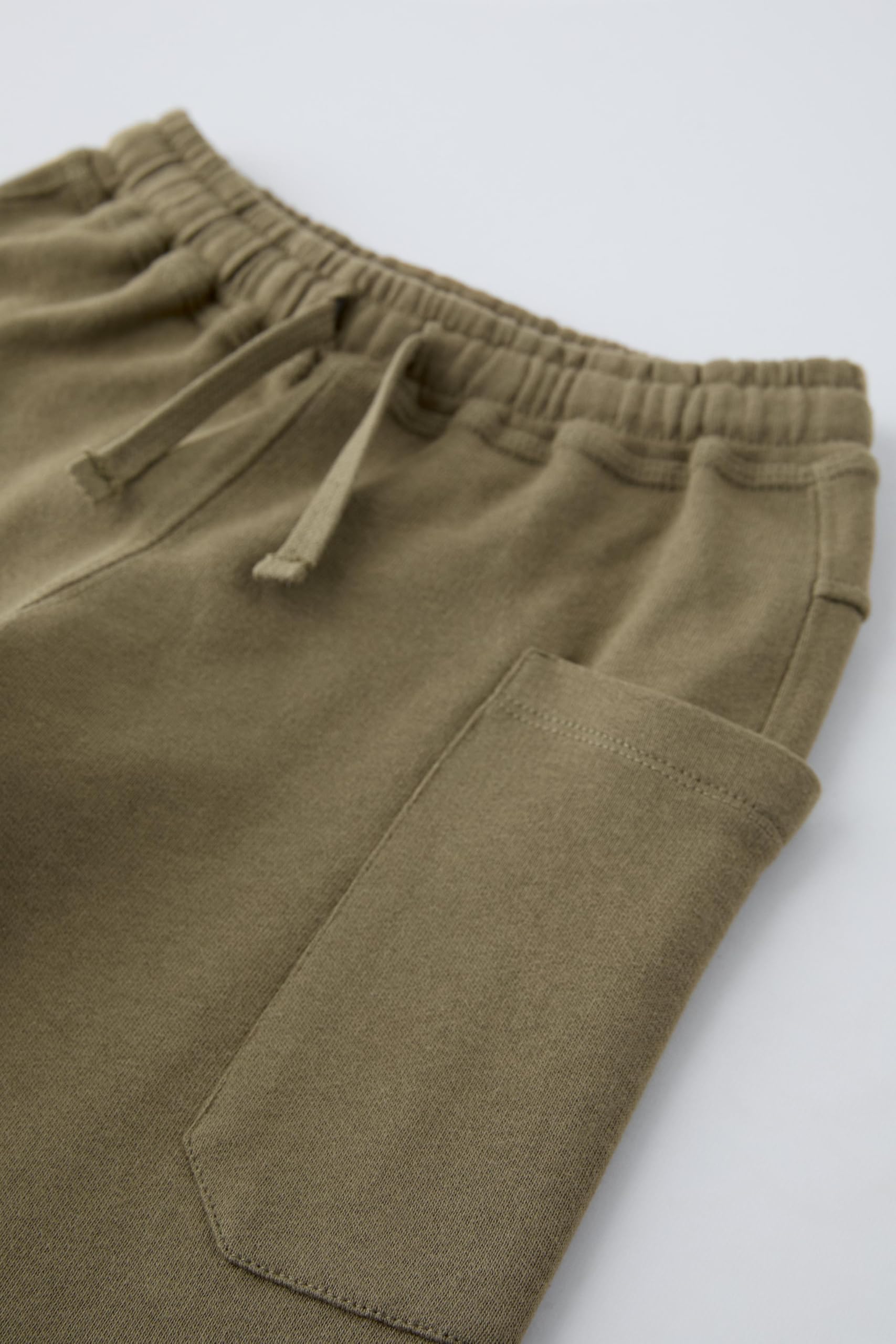 Alan Jones Clothing Boys Regular Fit Mid Rise Solid Plush Pants with Pockets (Khaki_15-16 Years) 3