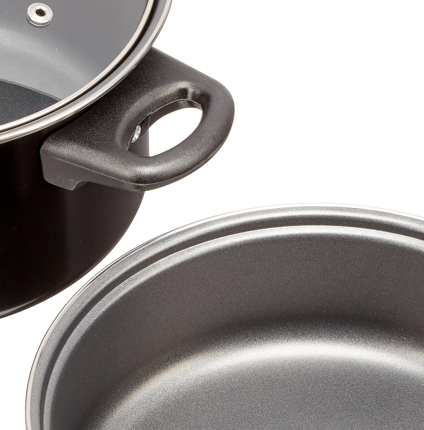 Sunbeam Newbrook 7-Piece Cookware Set, Black -