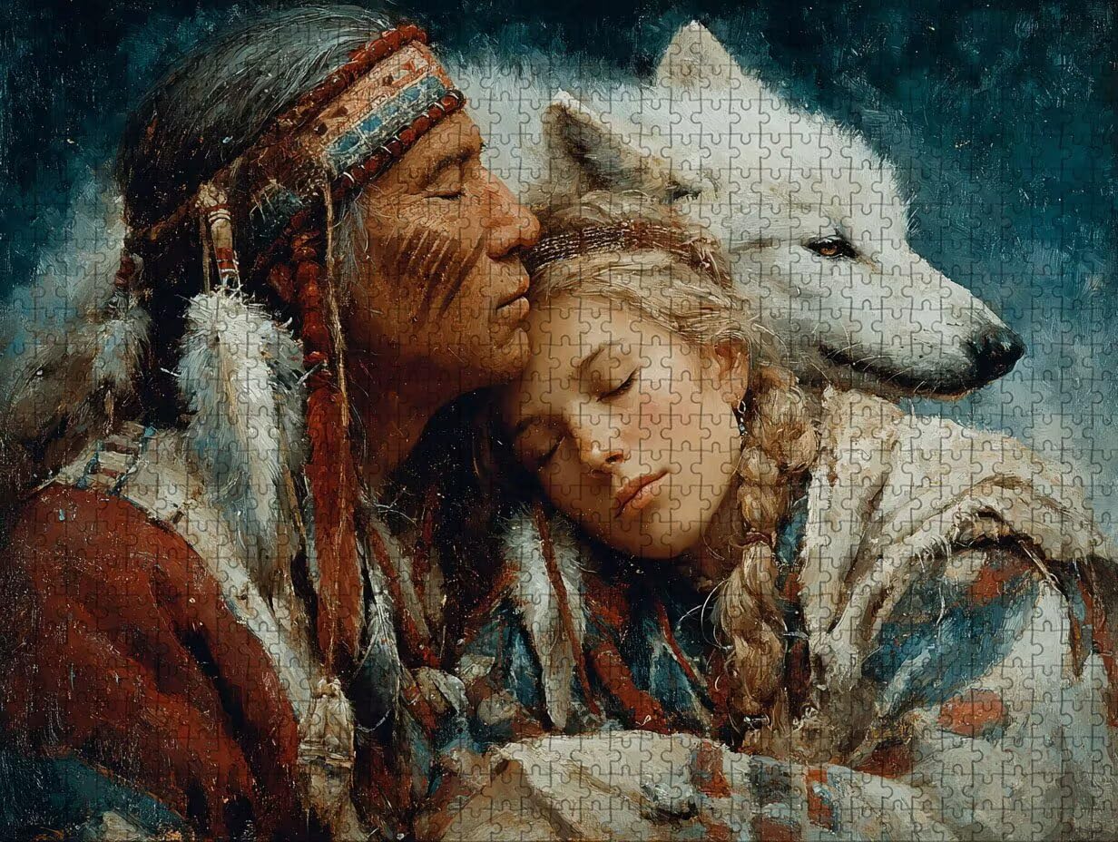 Loup Puzzle 3000 pièces Adultes, Puzzle Bois 122x81cm, Adultes Jeu éducatif Défi énigme avec Une Boîte d'emballage Exquise, Jeu Relaxant Détente Collection, Cadeau Fille, Decoration, (Homme) 1-1373