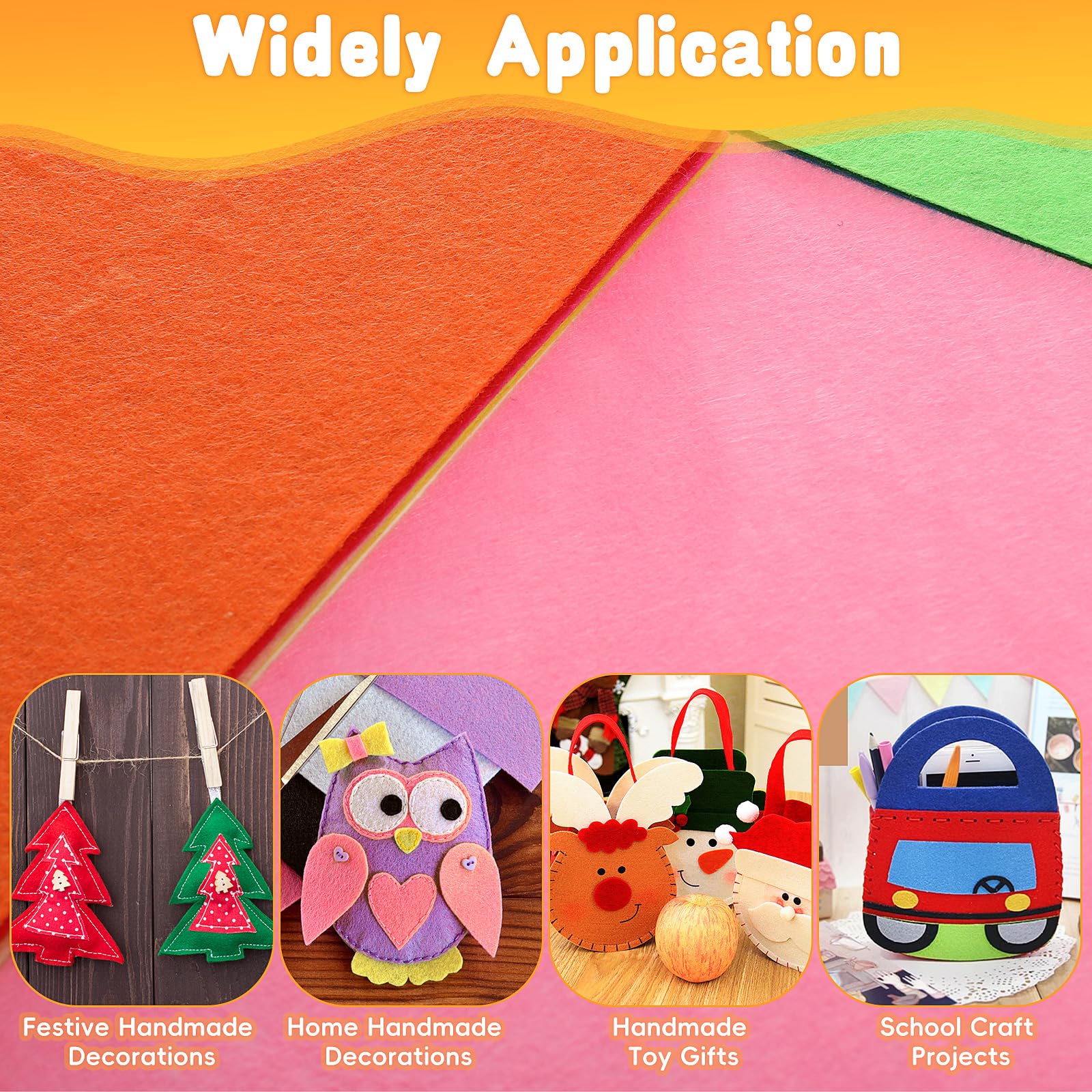 GOTFUN 15 Coloured Felt Fabric Sheets - Image 4
