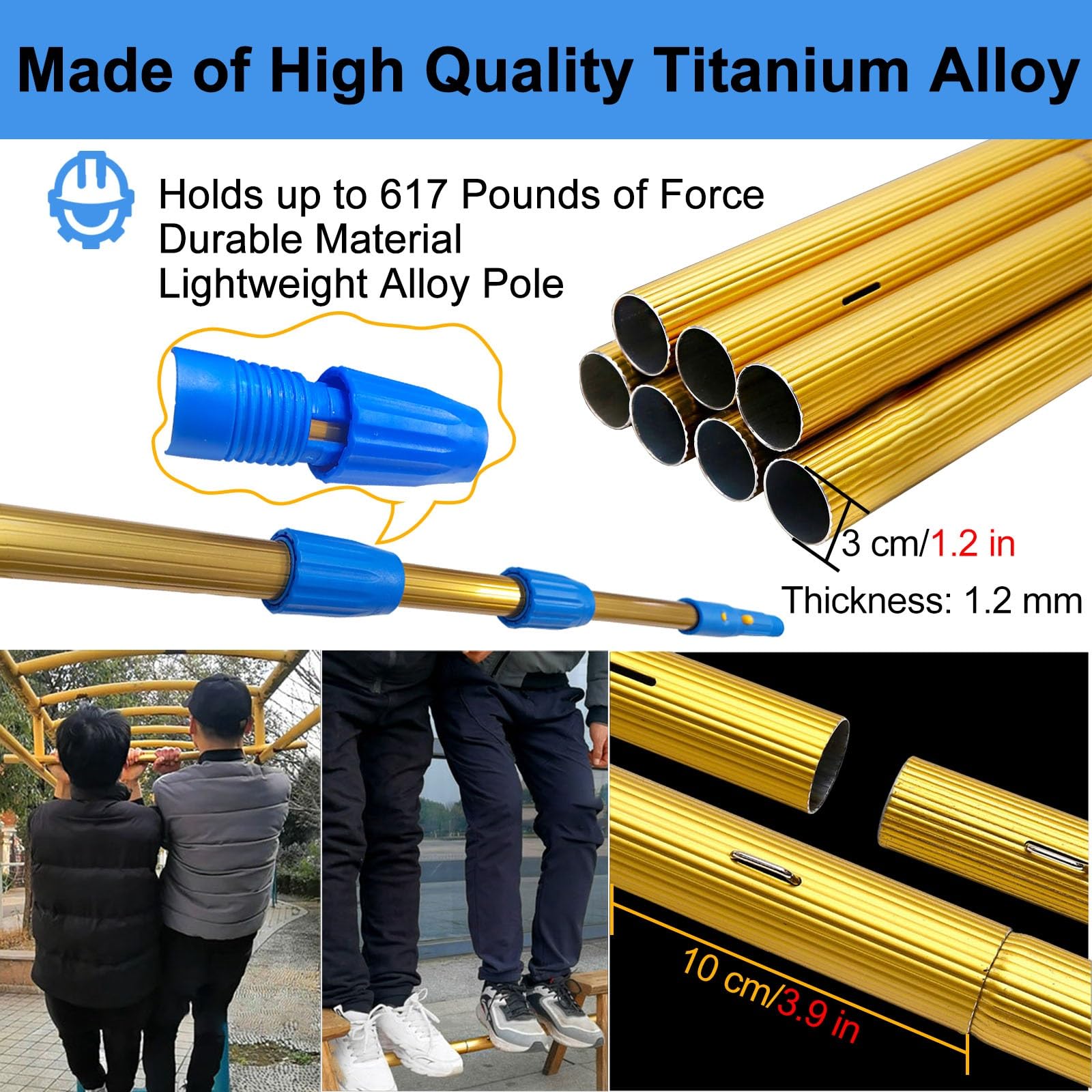 YXXSDP Indoor/Outdoor High Window Glass Cleaner Tool, Highest Height Window Cleaning Kit with Rubber Squeegee and Adjustable Pole, Car Windshield/Greenhouse Window Mop(3.3-18.7ft/1-5.7m)