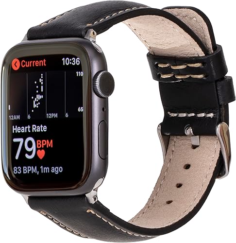 Watch Bands Compatible with Apple 38mm 40mm 41mm 42mm 44mm 45mm 49mm for men & women, Handmade Genuine Leather, Wristband Compatible with iWatch