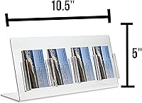 Vista 9 de Source One - Tarjetero vertical transparente de bolsillo de lujo, encimera (1 paquete, 2 niveles 8 bolsillos)