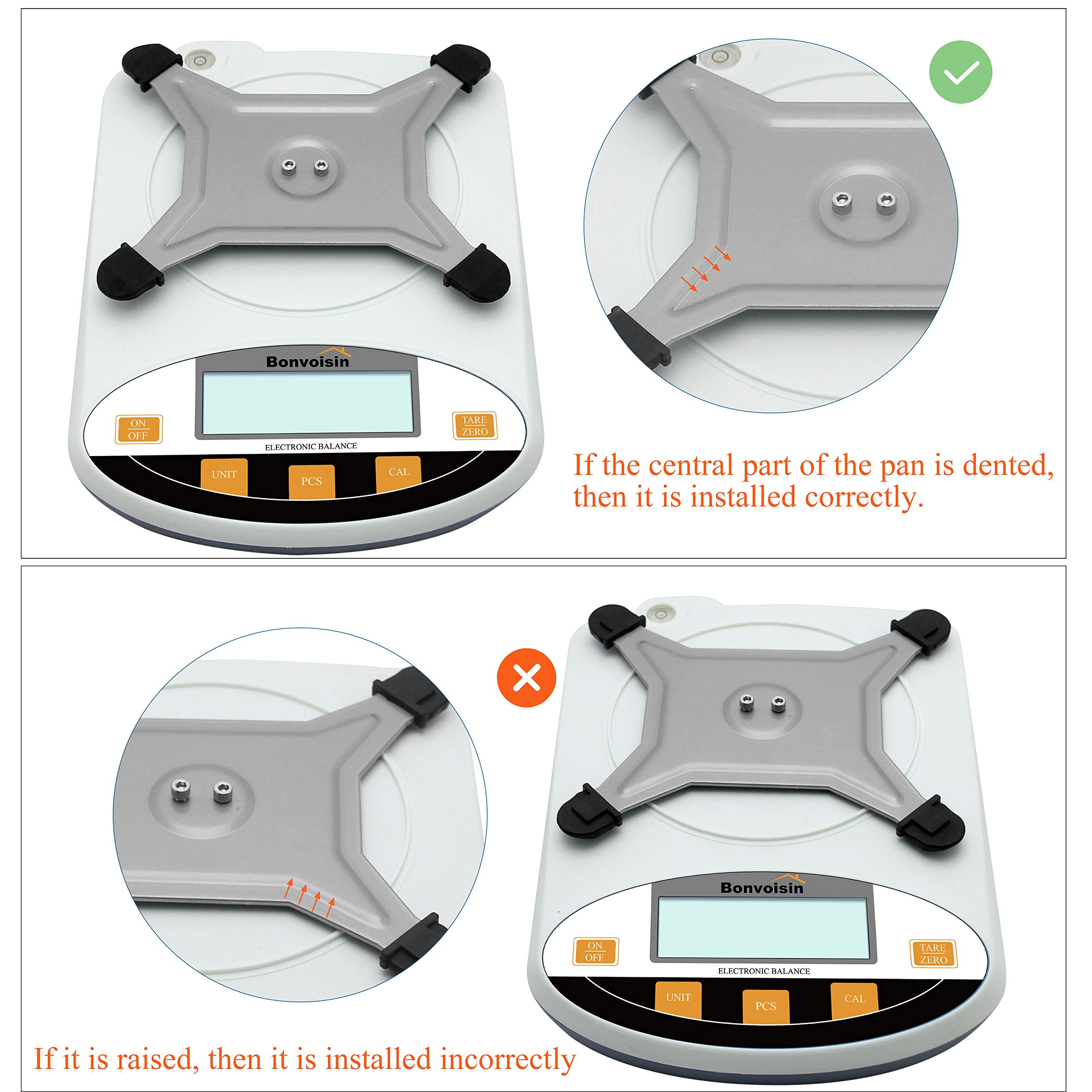 Bonvoisin Bilancia da Laboratorio Bilancia Analitica Bilancia Elettronica Bilancia di Precisione 5-30KG 0.1G Bilancia da Cucina Digitale Bilancia per Gioielli Bilancia Scientifica (15kg,0.1g)