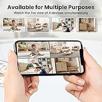 Vista 9 de Cámara espía, cámara oculta 4K con vista en vivo, mini cámara enchufable con grabación 24/7, cámara de niñera con alertas de movimiento