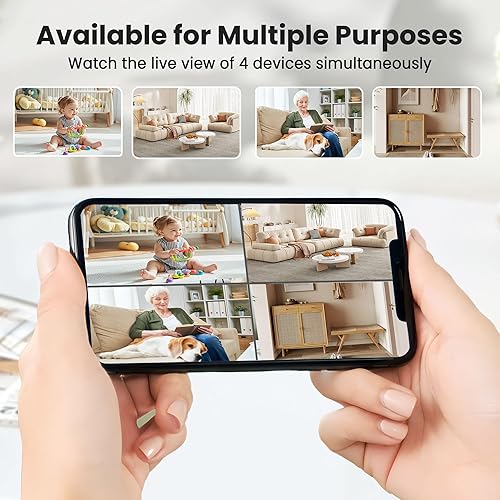 Vista 9 de Cámara espía, cámara oculta 4K con vista en vivo, mini cámara enchufable con grabación 24/7, cámara de niñera con alertas de movimiento