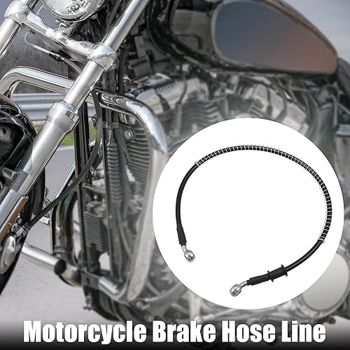 Miniatura 2 de X AUTOHAUX Manguera de freno para motocicleta, línea de freno hidráulico, manguera de aceite con ajuste de protección de resorte para ATV,
