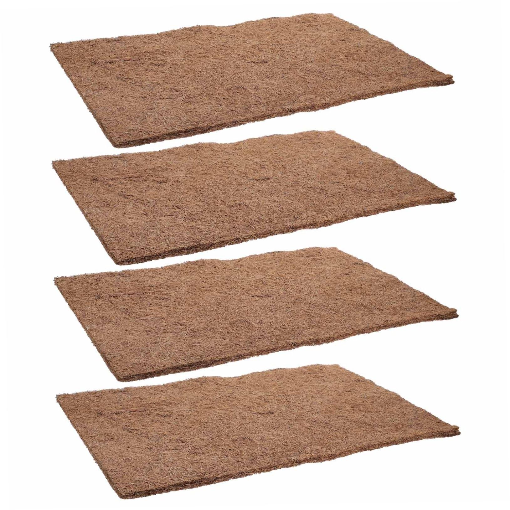 BESTonZON Tappetino per Rettili in Fibra di Cocco Antiscivolo 4 Pezzi | Color Caffè, Morbido e Confortevole, per Serpenti e Rettili, Uso Domestico e Negozi per Animali