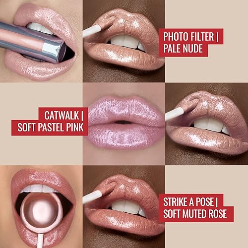 Miniatura 3 de Runway Rogue LuxGloss - Trío de brillo de labios, juego de brillo de labios de alto pigmento, ('Filtro de fotos', 'Catwalk', 'Strike a Pose')