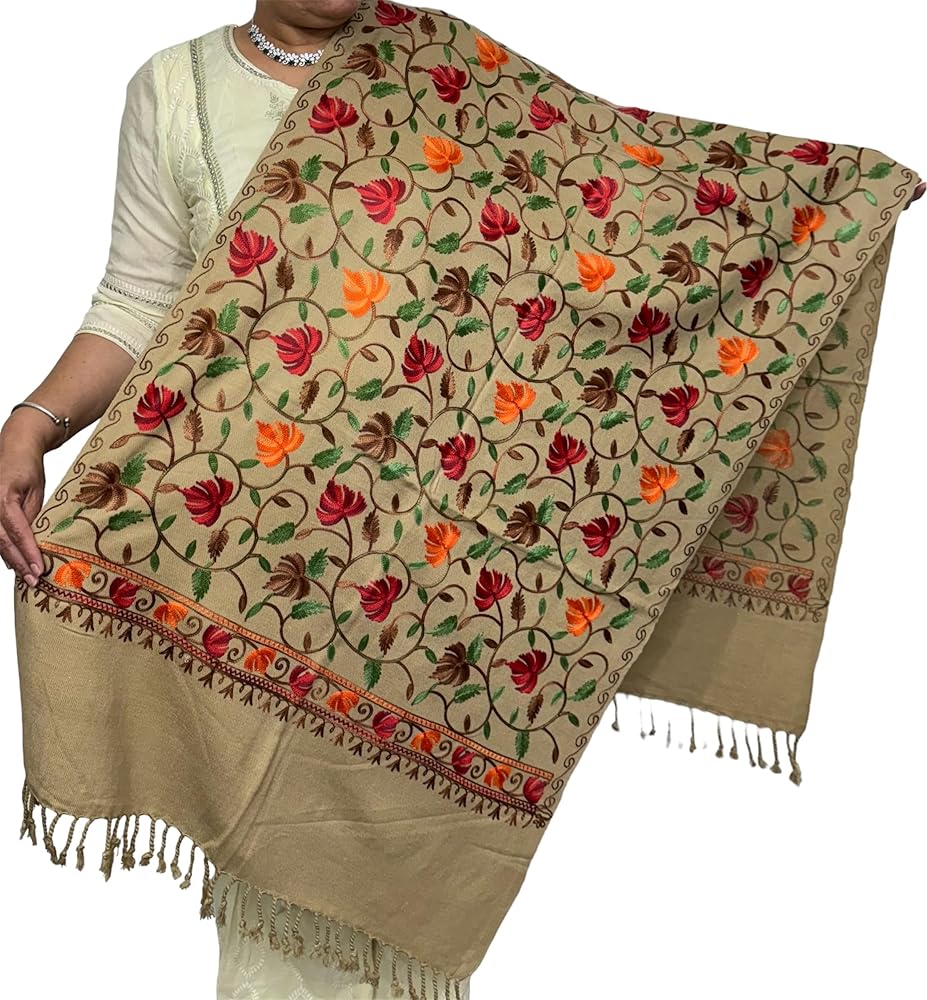 ⭐️パキスタン　Aari  Kashmiri 刺繍　Hashia Pashmina 8192R8QrfcL._AC_SL1500_.jpg