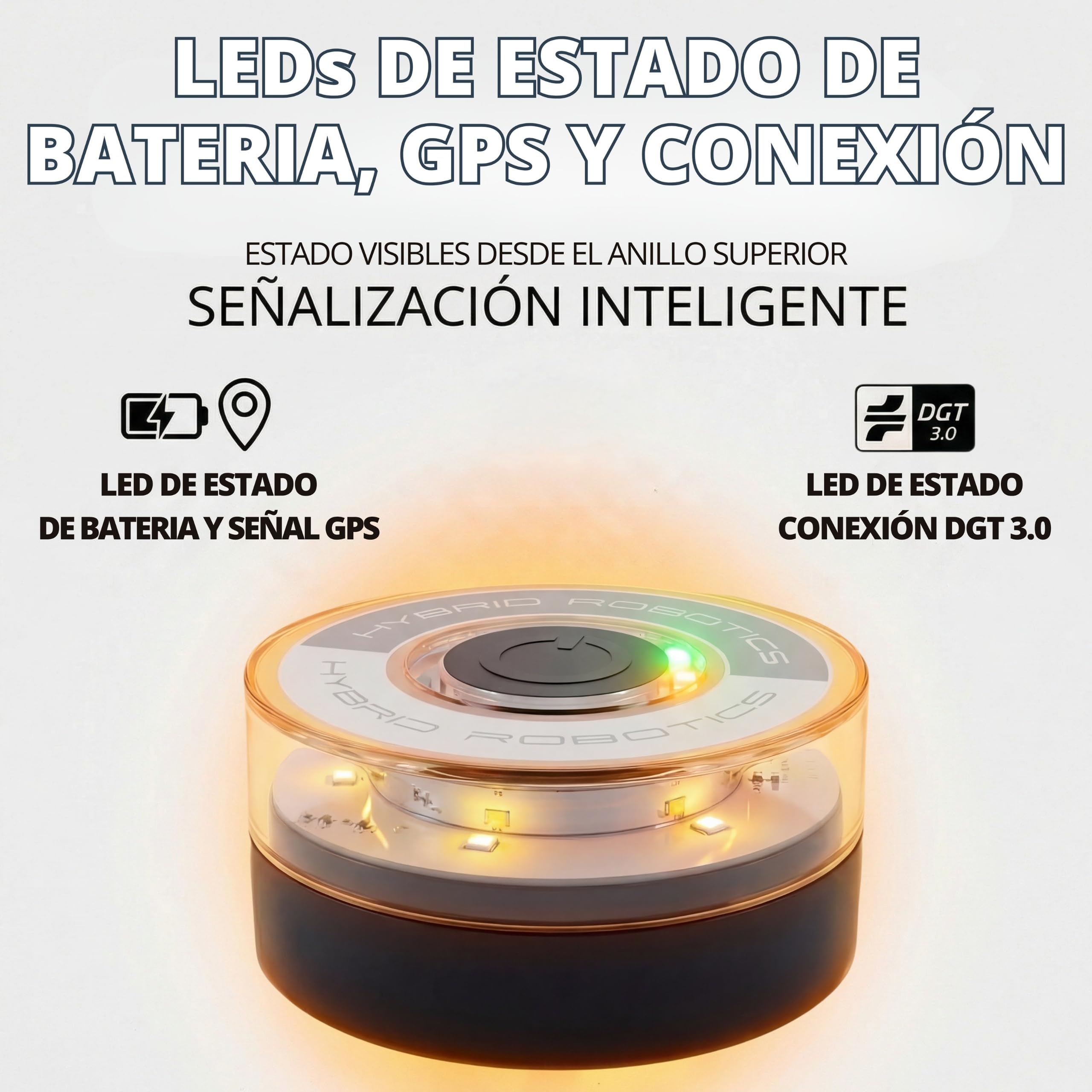 3 Balizas V16 Luz de Emergencia Homologada DGT 3.0 Geolocalizada SIM Integrada Datos 15 años - Resistencia IP54-780 lúmenes- +3h Autonomía - Pequeña y Compacta - Pack de 3