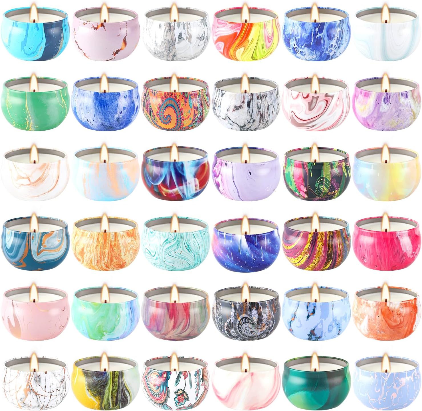 36 Packs Scented Candles Gift Set, Fragrances Candle for Women, 2.5 OZ Portable Jar Candle for for Spa, Yoga, Bath, Aromatherapy, Stress Relief. - Image 8