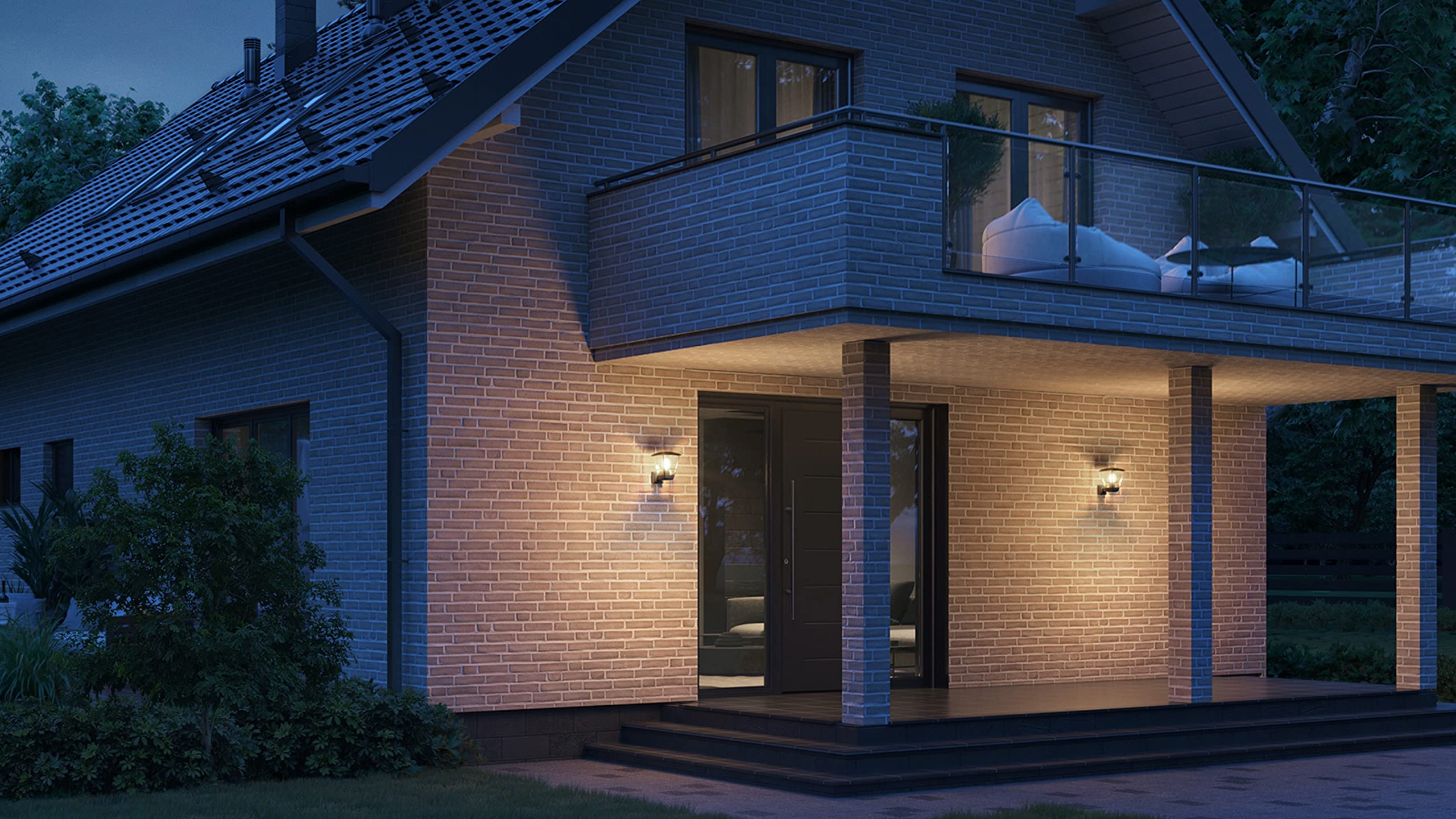 Steinel 084752 Zewnętrzna Lampa Ścienna L 10, E27, Czarna
