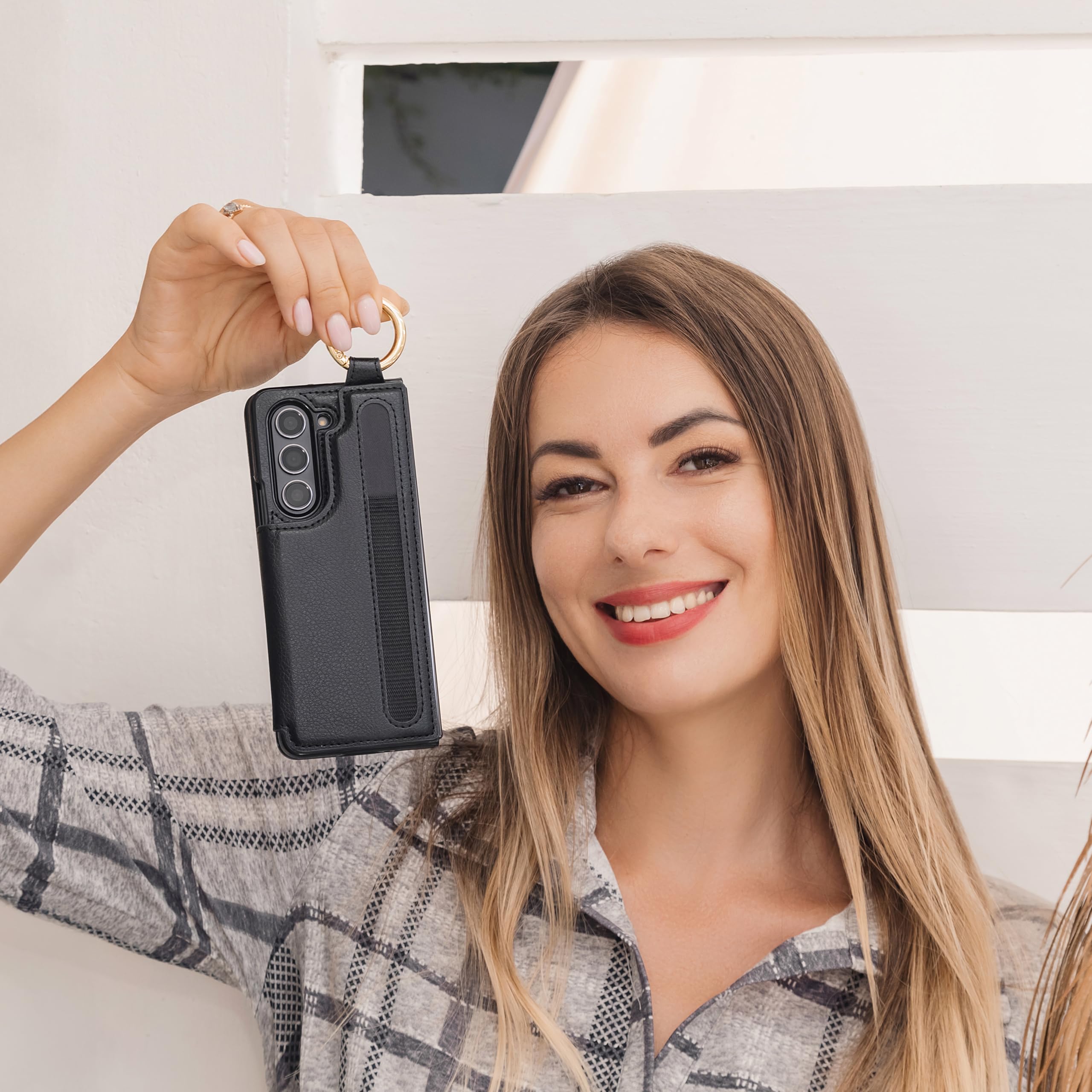 Etui portfelowe na telefon komórkowy Samsung Galaxy Z Fold 8 Ultra z uchwytem na długopis S i uchwytem na kartę kredytową, przegródką na gotówkę, przednią osłoną ekranu ze szkła hartowanego i