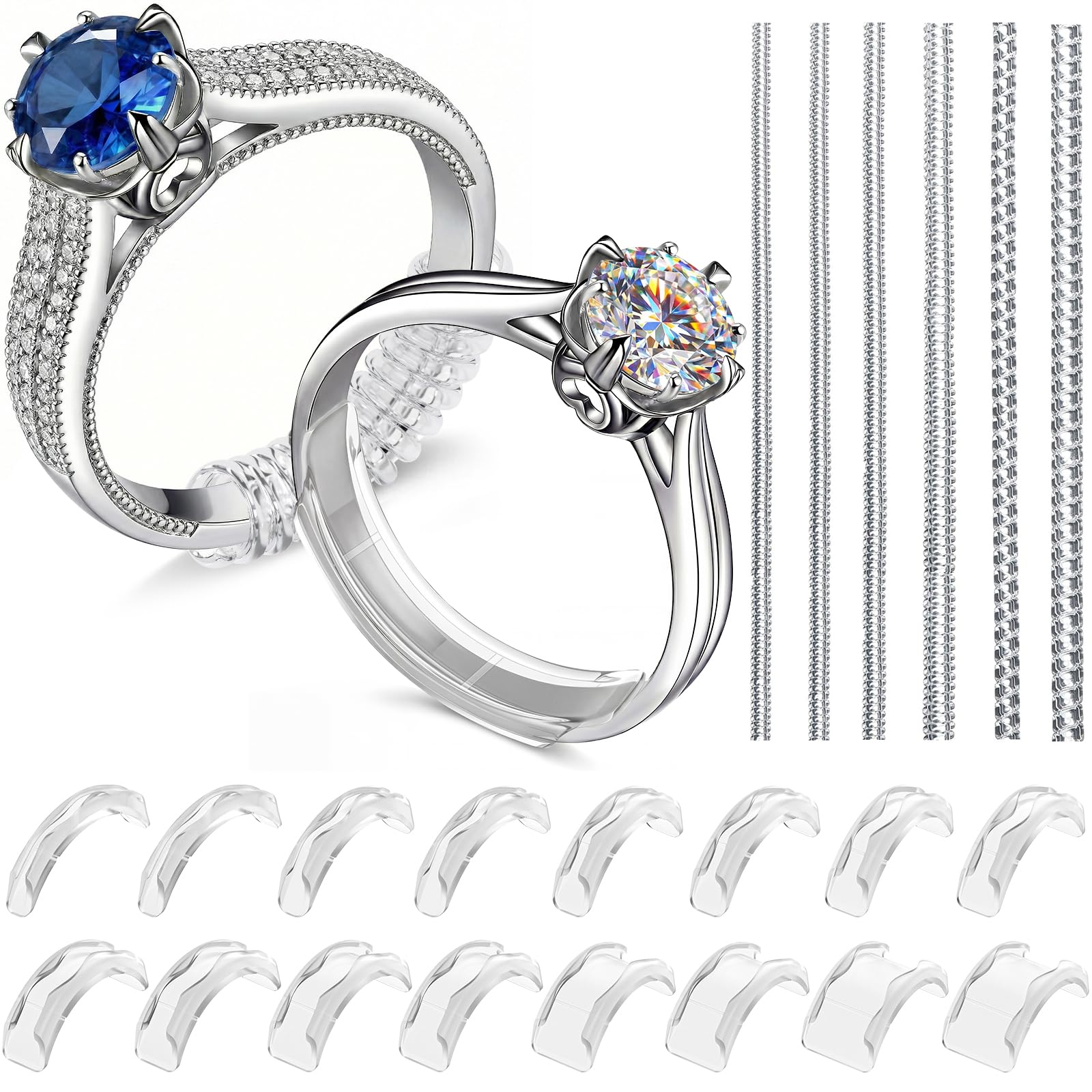 Ring Sizers for Loose Rings, Invisible Silicone Ring Adjuster for Band Fit