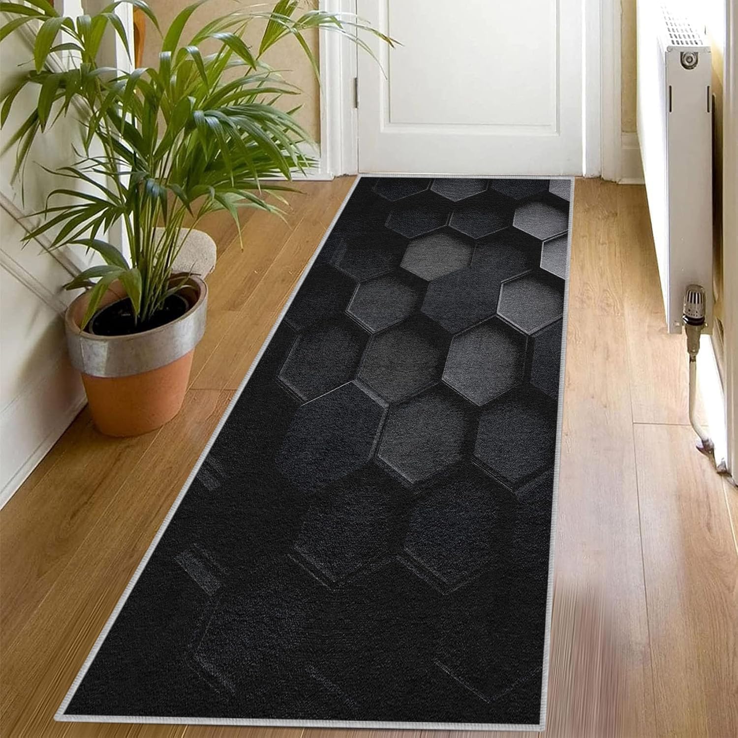 Tapis salon motif 3d noir et miel parfait pour la chambre des enfants et la cuisine