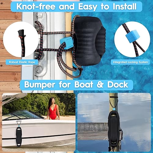 Vista 62 de Guardabarros de barco fácil de instalar para acoplamiento, guardabarros ideal para pontón, bajo, moto acuática y barcos de pesca Gris