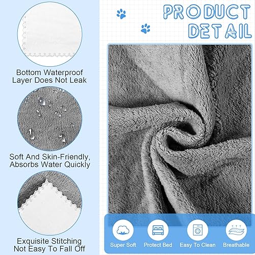 Miniatura 3 de Thyle 12 almohadillas lavables para orina reutilizables para entrenamiento de perros, almohadillas impermeables para cachorros a granel,