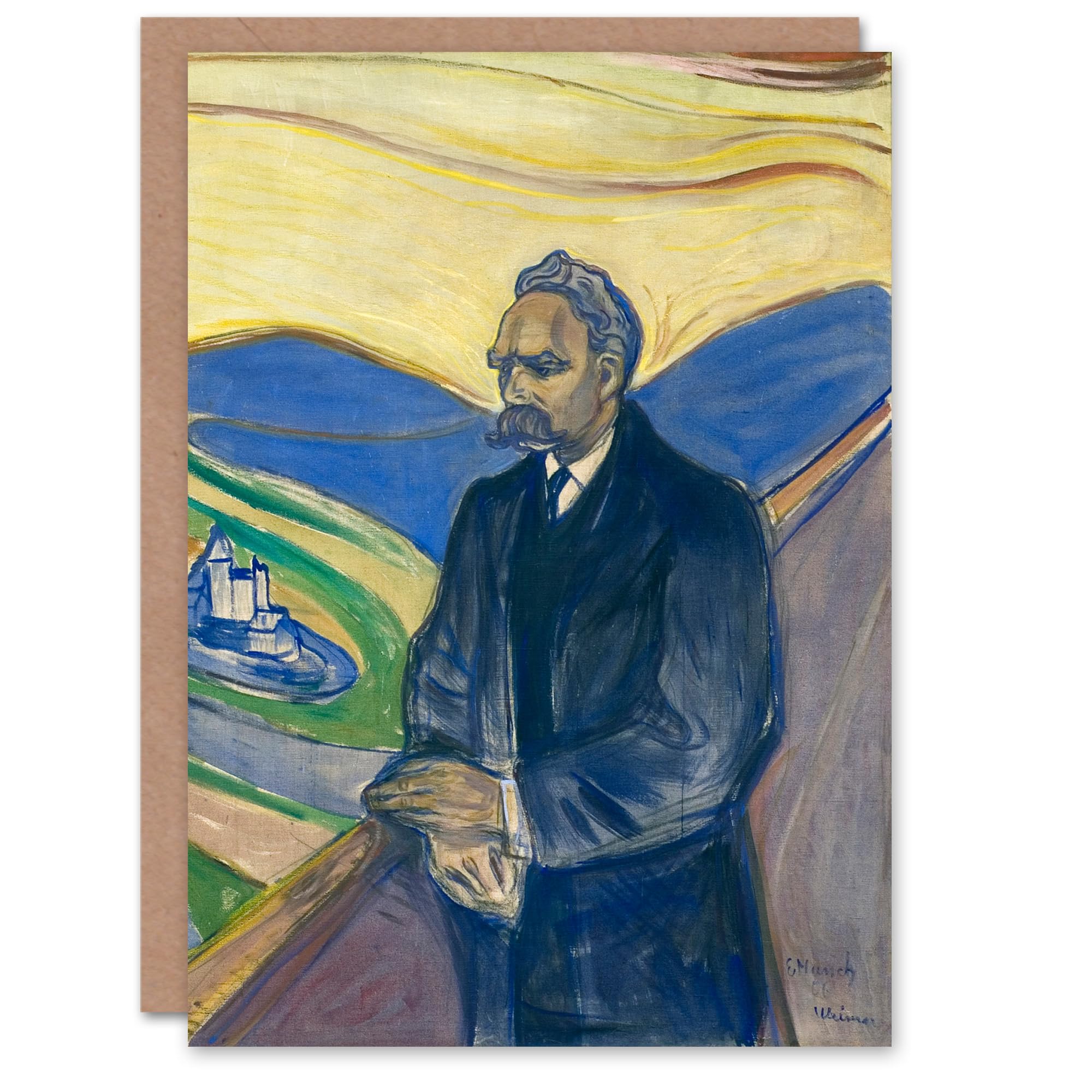 Artery8 Edvard Munch Art Card Friedrich Nietzsche Portrait