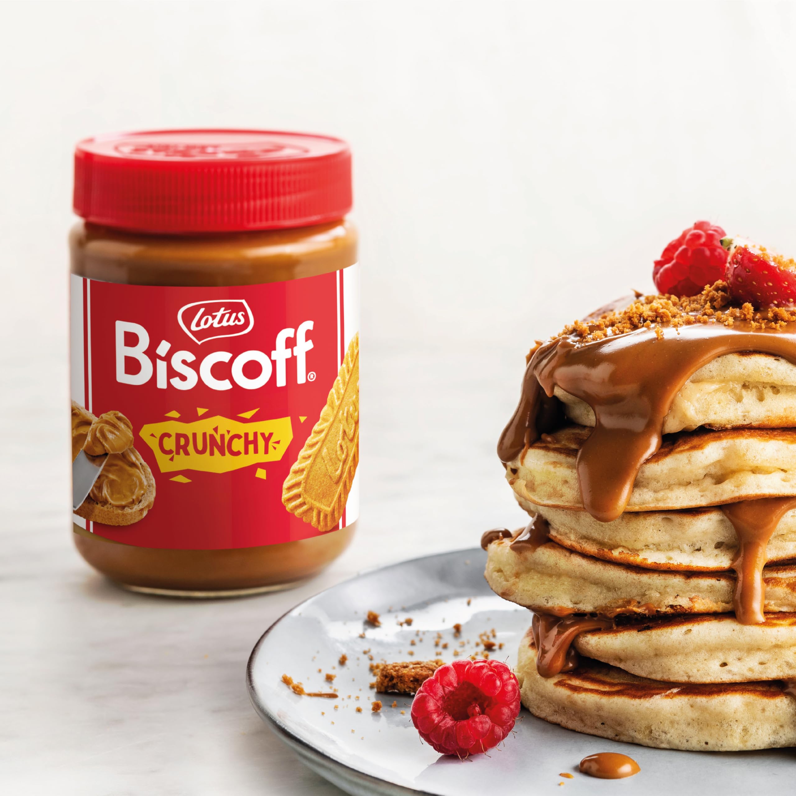 Biscoff Lotus Biscoff | Crema para Untar | Crujiente | Sabor Original Caramelizado | Vegano | Sin Aromas ni Colorantes Artificiales | Tarro PET | 380g