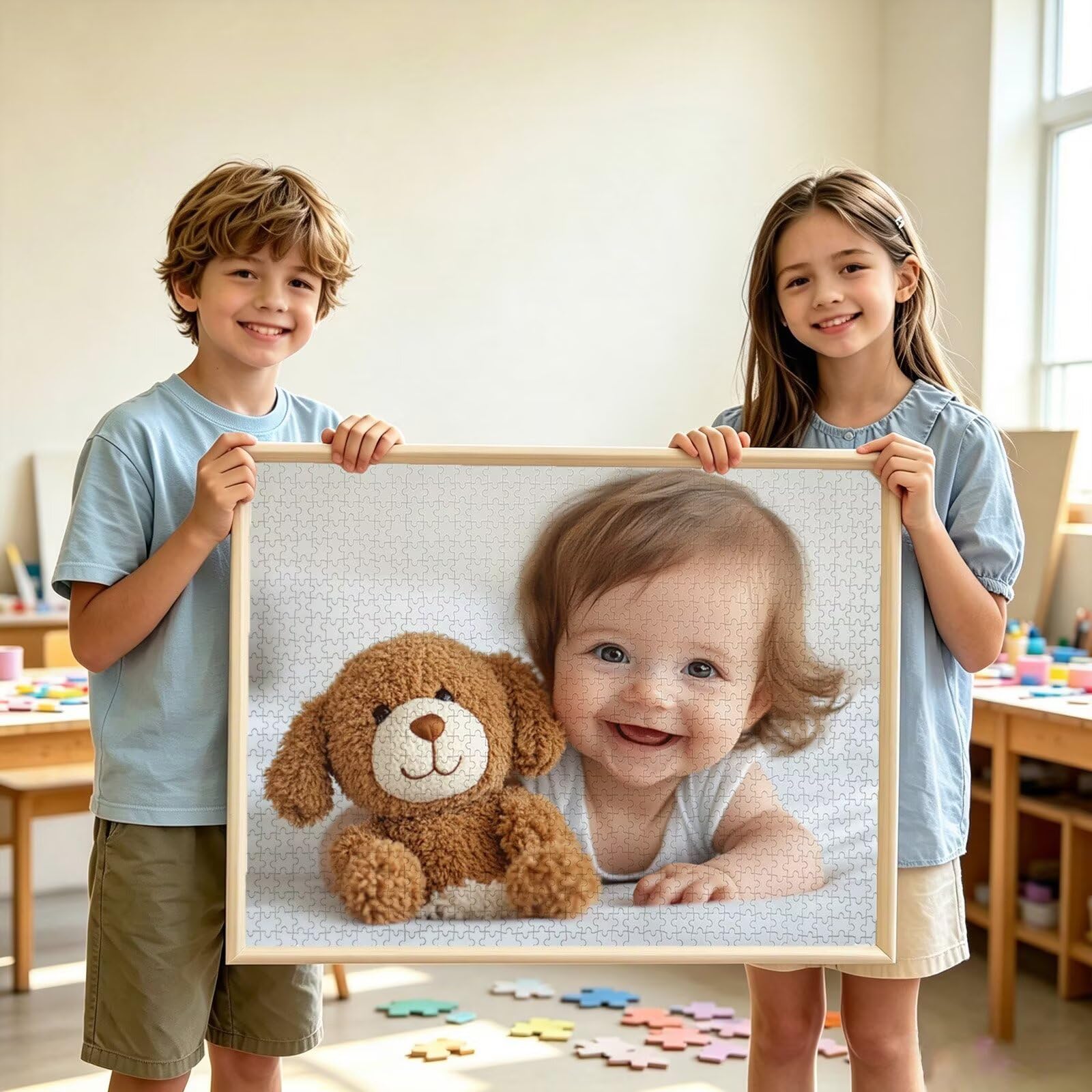 Personalisiertes Puzzle 2000 Teile Holzpuzzle mit Eigenem Foto Puzzle W-849