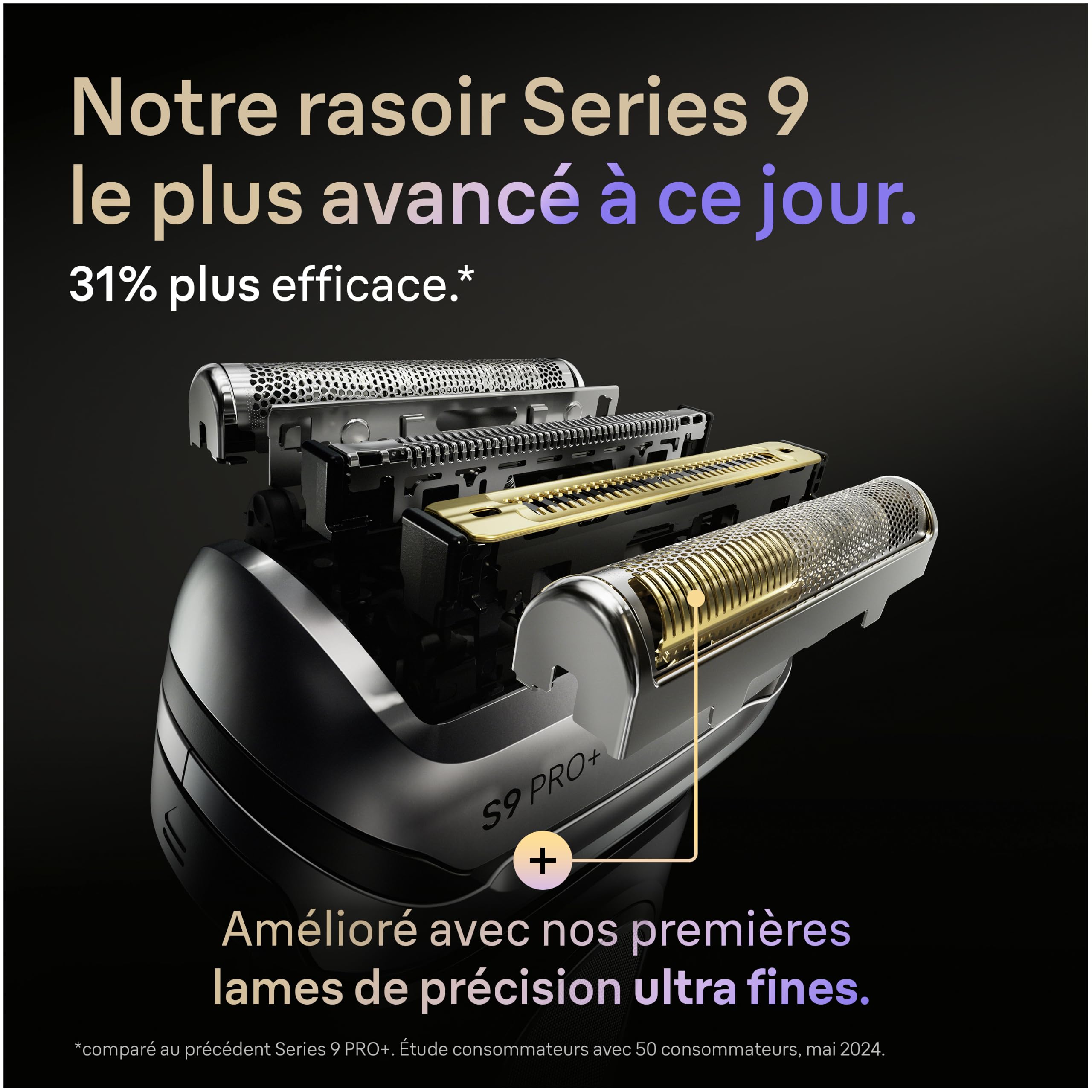 Braun Rasoir Electrique Homme Series 9+ Pro 9617si, Argenté