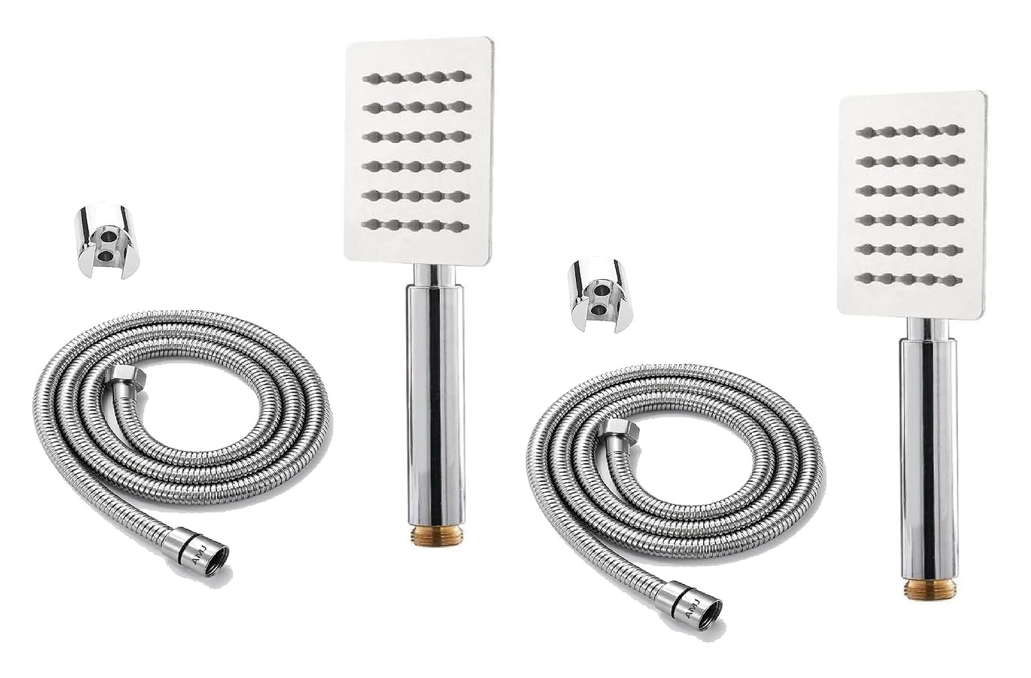 ANMEX® Premium Stainless Steel SQUARE SS304 Hand Spray Hand Shower with 1.5mtr SS Shower Tube