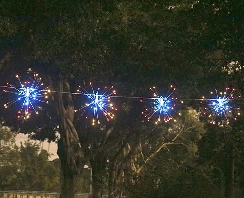 Miniatura 6 de Dreamworth 10 piezas en total de 600 luces LED de alambre de cobre para fuegos artificiales, luces parpadeantes, 8 modos, luces impermeables para