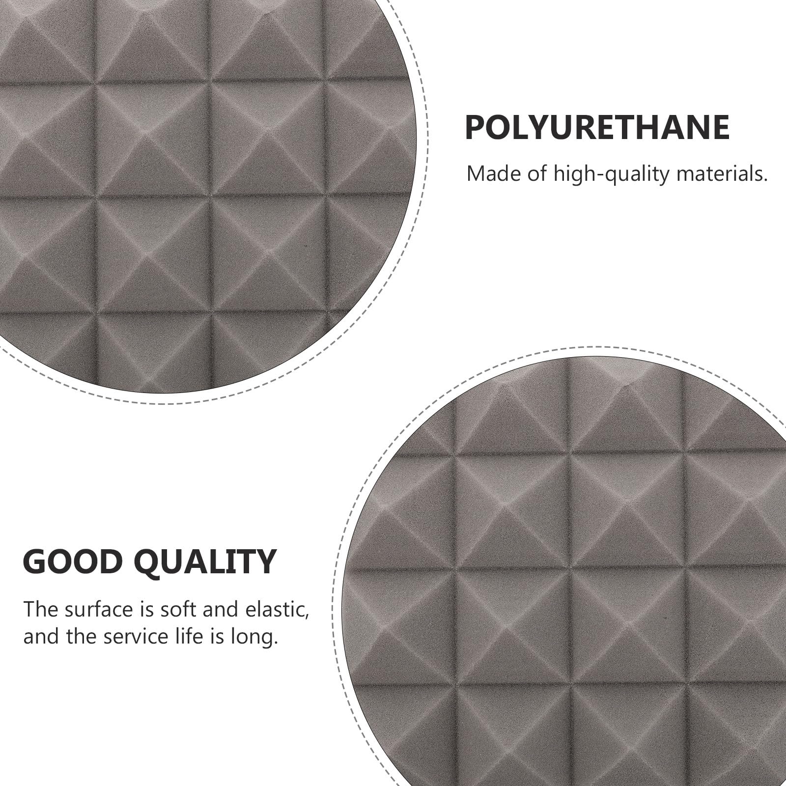 BESTYASH Paneles Acústicos Absorbentes de Poliuretano en Forma de Pirámide 5cm para Aislamiento Acústico y Decoración en Estudios de Grabación 12 Unidades