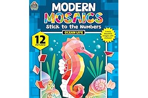 Teacher Created Resources Ocean Life Modern Numbered Self-Adhesive Mosaics