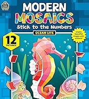 Vista 1 de Teacher Created Resources Ocean Life Mosaicos modernos se adhieren a los números (TCR10324)