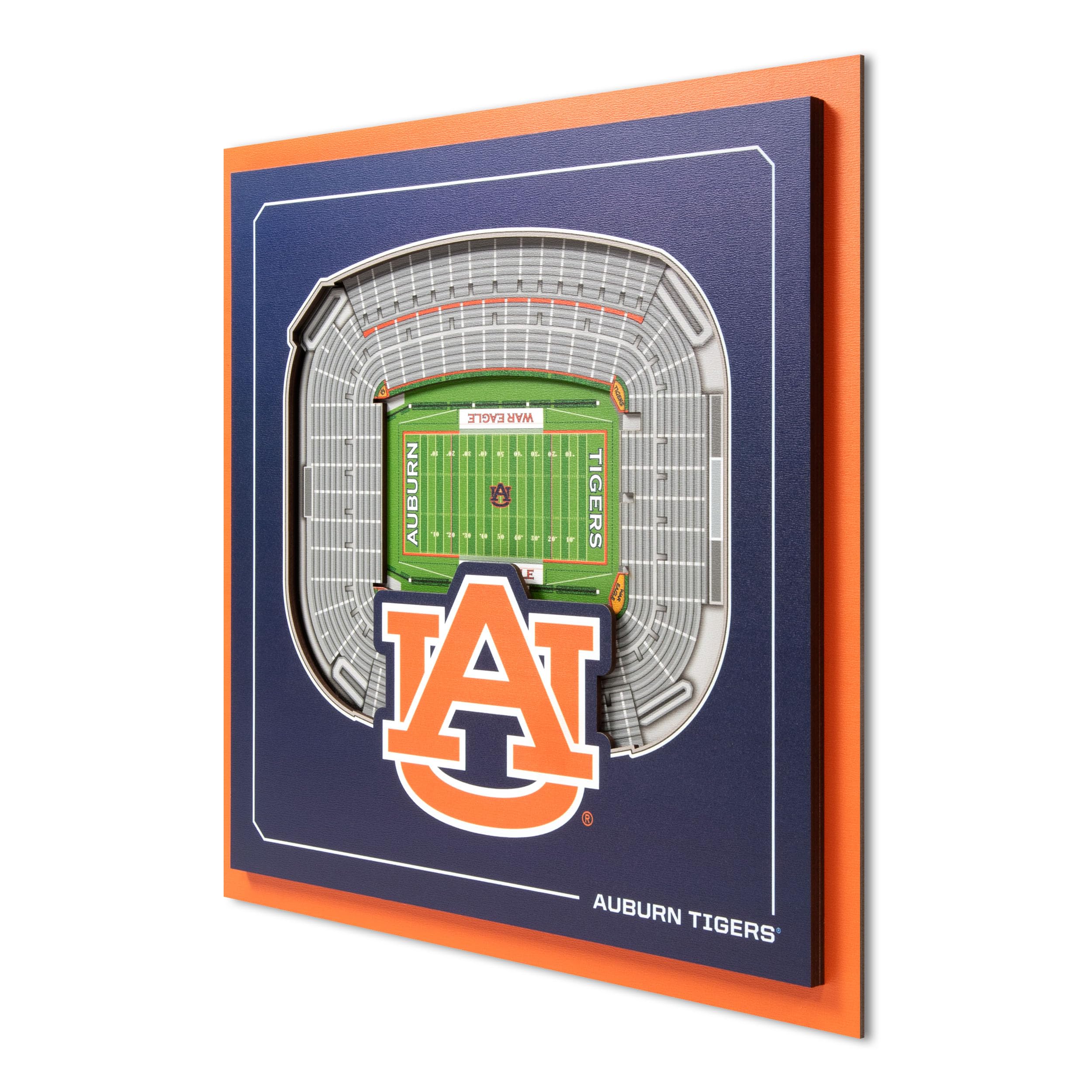 YouTheFan Officially-licensed NCAA Stadium Series 3D Wall Art - multi-layer team stadium replica, detailed sports fan gift, indoor decor