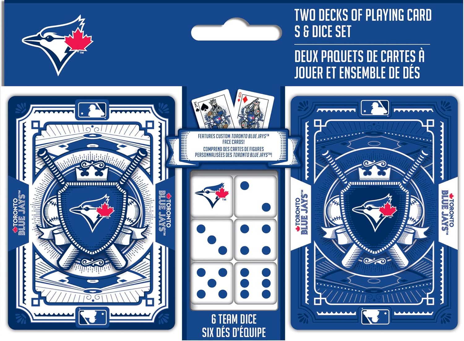 Toronto Blue Jays Two Decks of Playing Cards & Dice Set