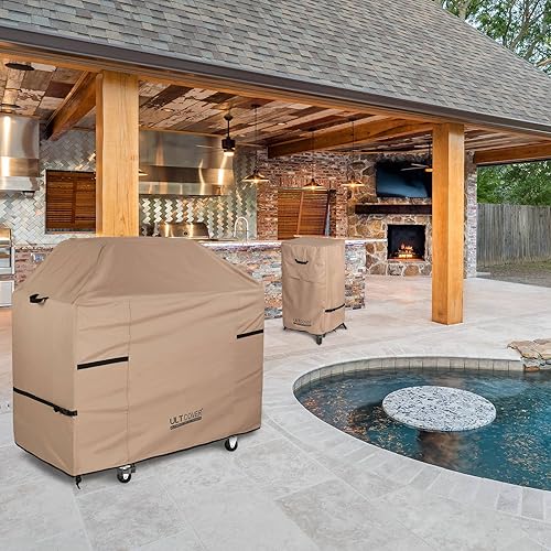 Miniatura 6 de ULTCOVER Cubierta vertical impermeable para ahumador eléctrico de 30 pulgadas para la mayoría de los fumadores cuadrados de gas propano barbacoa