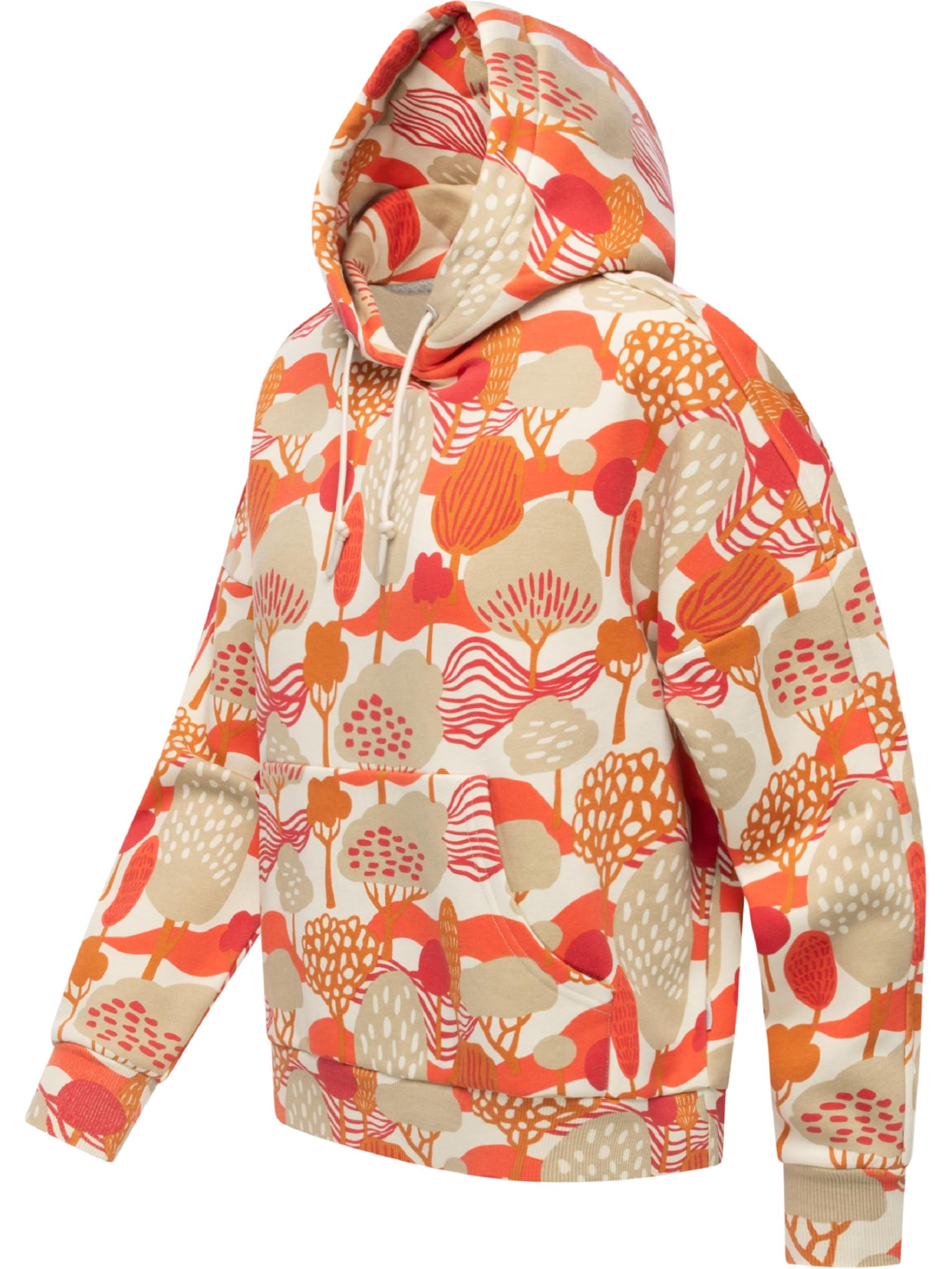 Ragwear Damska bluza z kapturem, przytulny sweter z regulowanym kapturem, nadruk Pirita XS-3XL