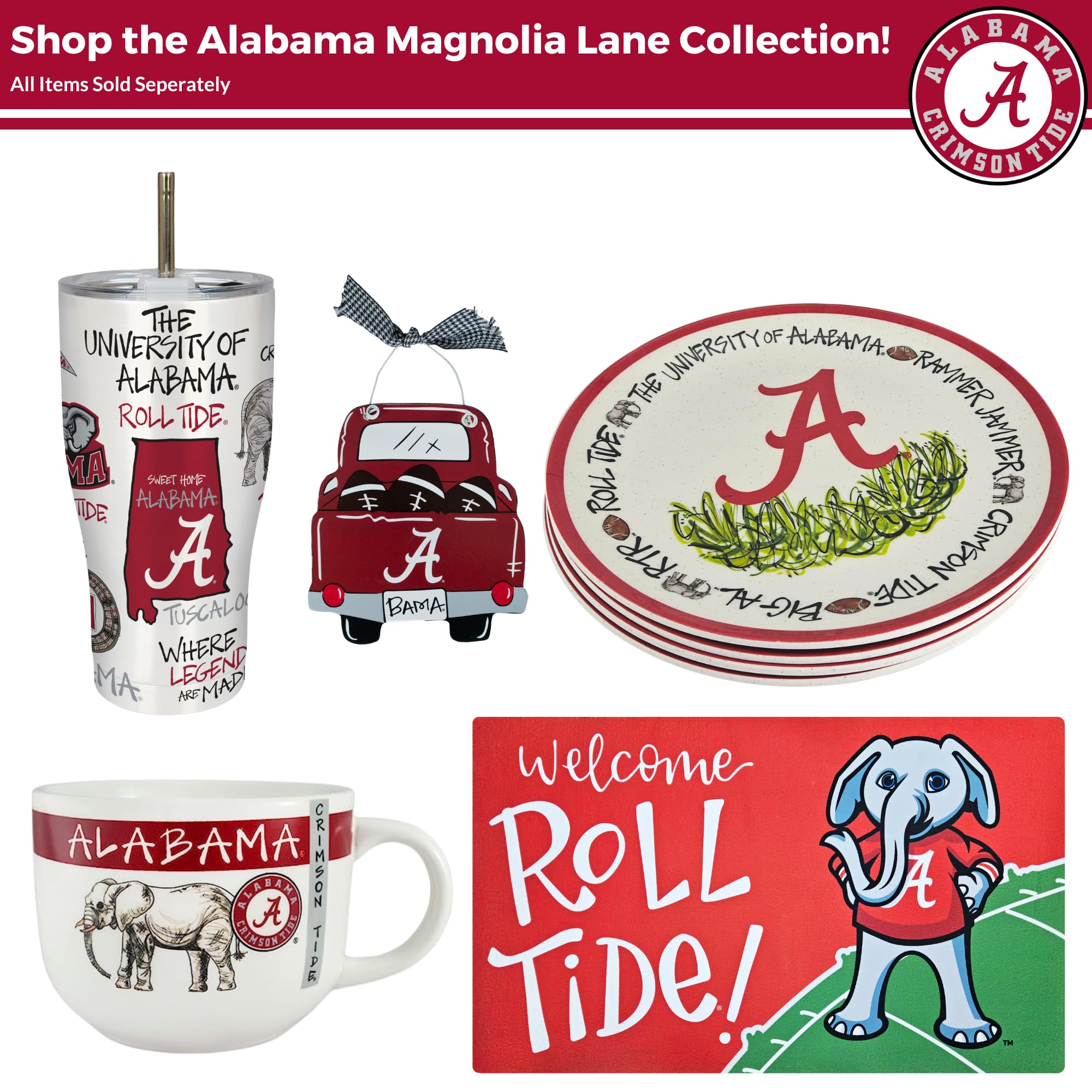 Amazon.com: Magnolia Lane University of Alabama Oversized Ceramic Mug Ideal  for Soup, Cappuccino, Coffee, and Desserts- Gift for Students, Alumni, and  Everyday Fans- Show Your SEC NCAA School Spirit : Home &