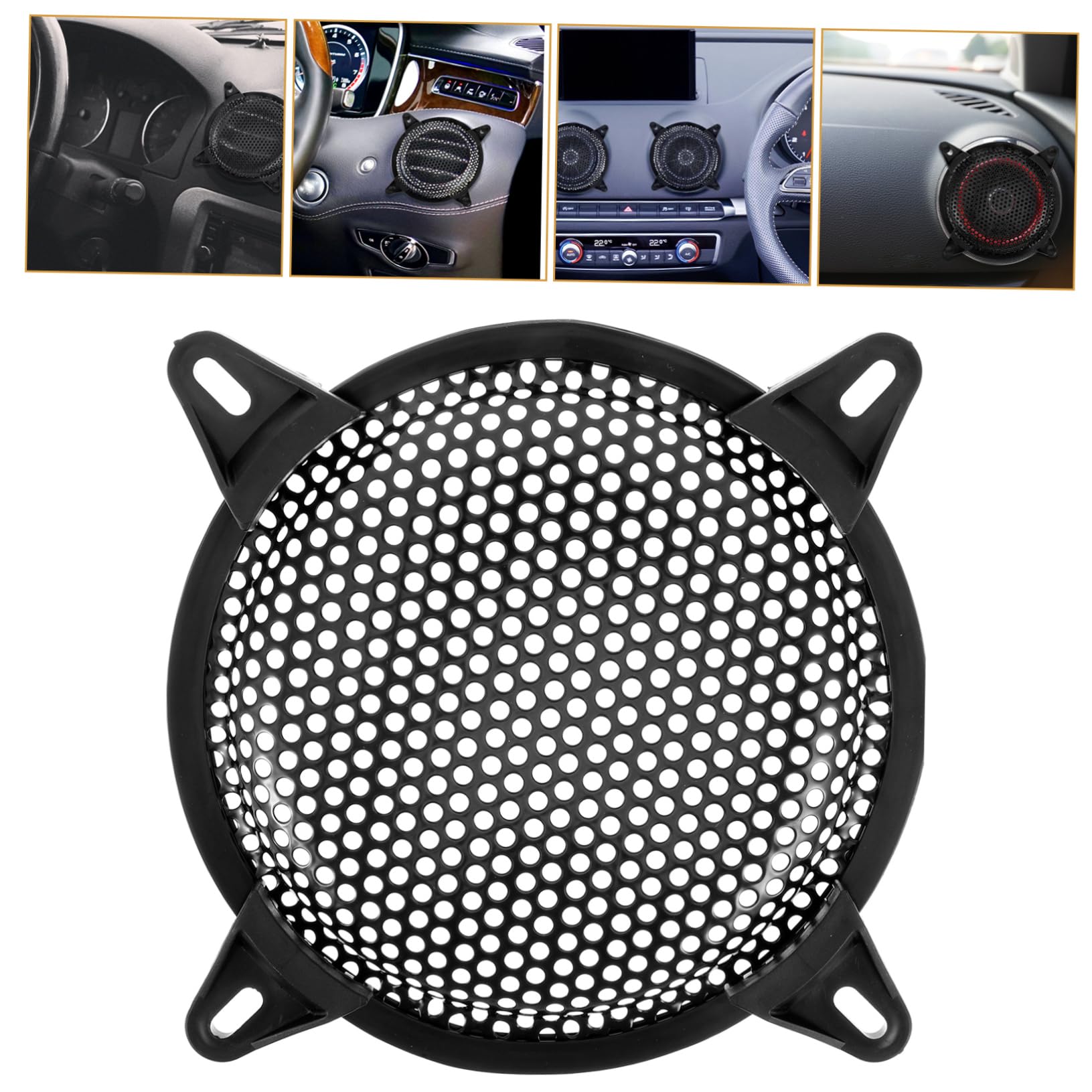OFFSCH 2pcs Car Subwoofer Grill Speaker Cover Waffle Protector Speaker Grille Easy Installation Compatible Various Car Models Audio