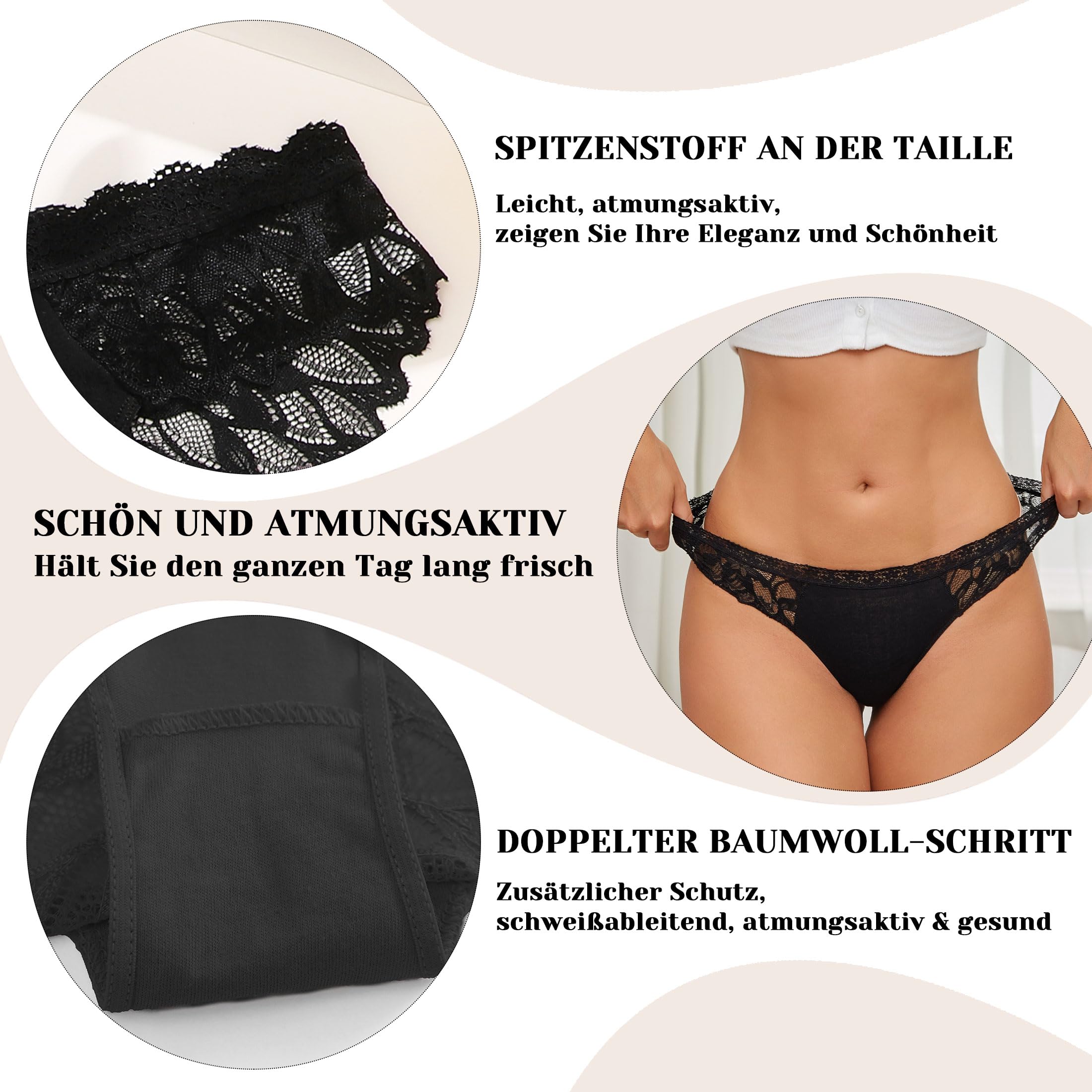 Sth Big Majtki z wysokim stanem, koronkowa bielizna damska, wysoka talia, brazylijskie majtki, damskie koronkowe majtki, wygodne i oddychające, wiele sztuk
