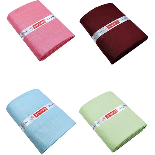 JHABAKS Cotton Blend Shirt Fabric 2.25m