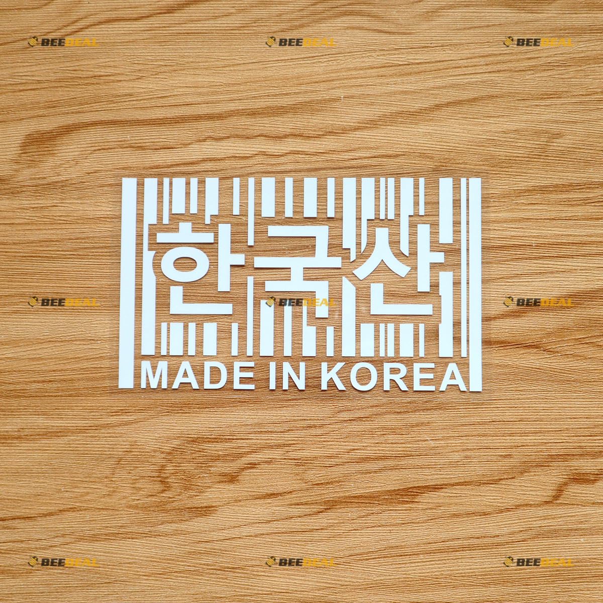 Made in Korea UPC Barcode Design Funny Car Truck Sticker Decal Vinyl Korean - White 6" - Fit for KIA Hyundai