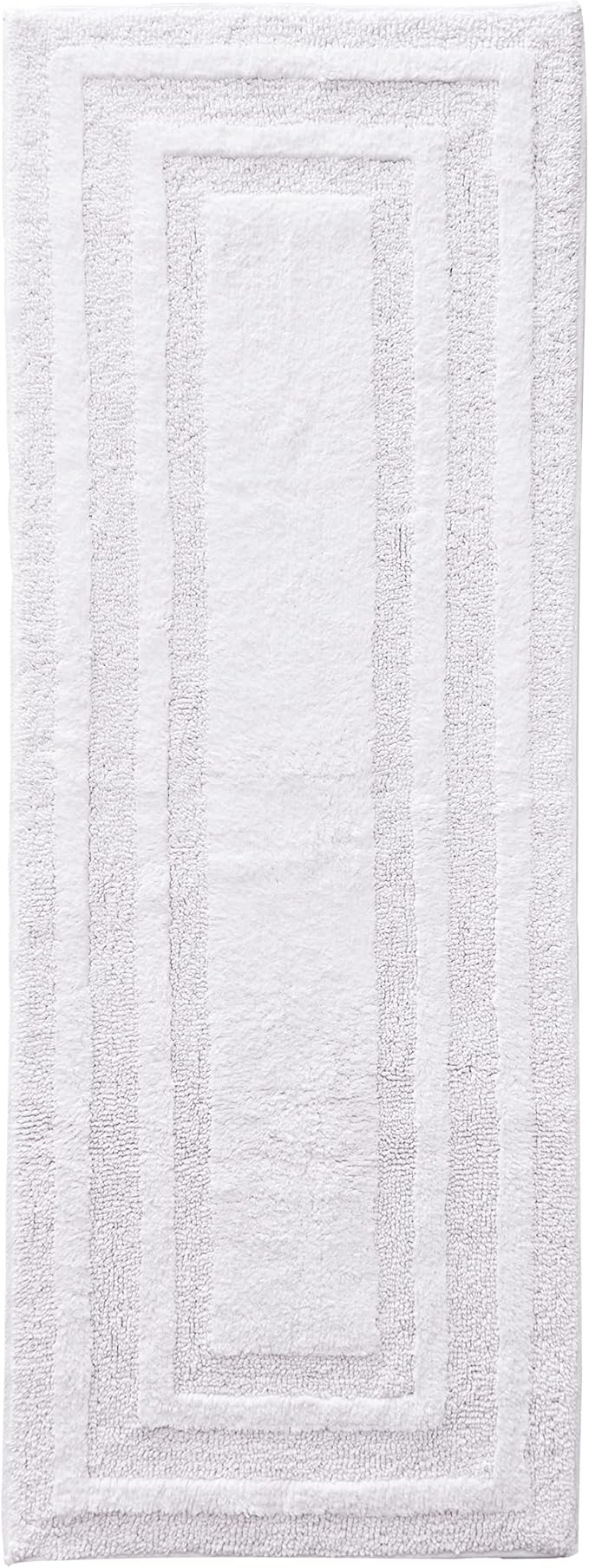 Eddie Bauer - Bathroom Rug Runner, Soft Tufted Cotton Bathroom Decor, Super Absorbent & Quick Dry (Logan White, 60" x 22")
