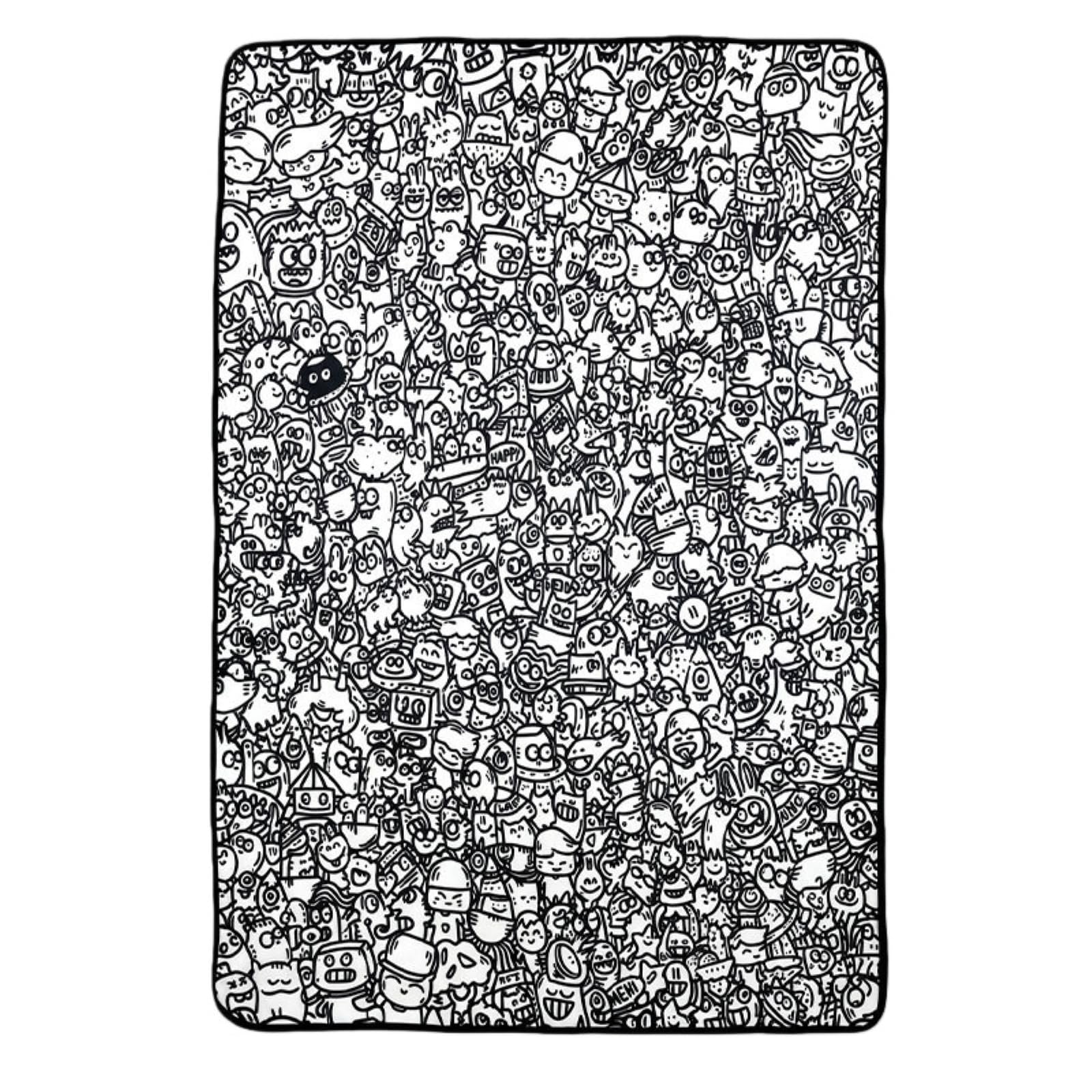 Cadeau créatif vacances garçons filles : couverture à colorier lavable