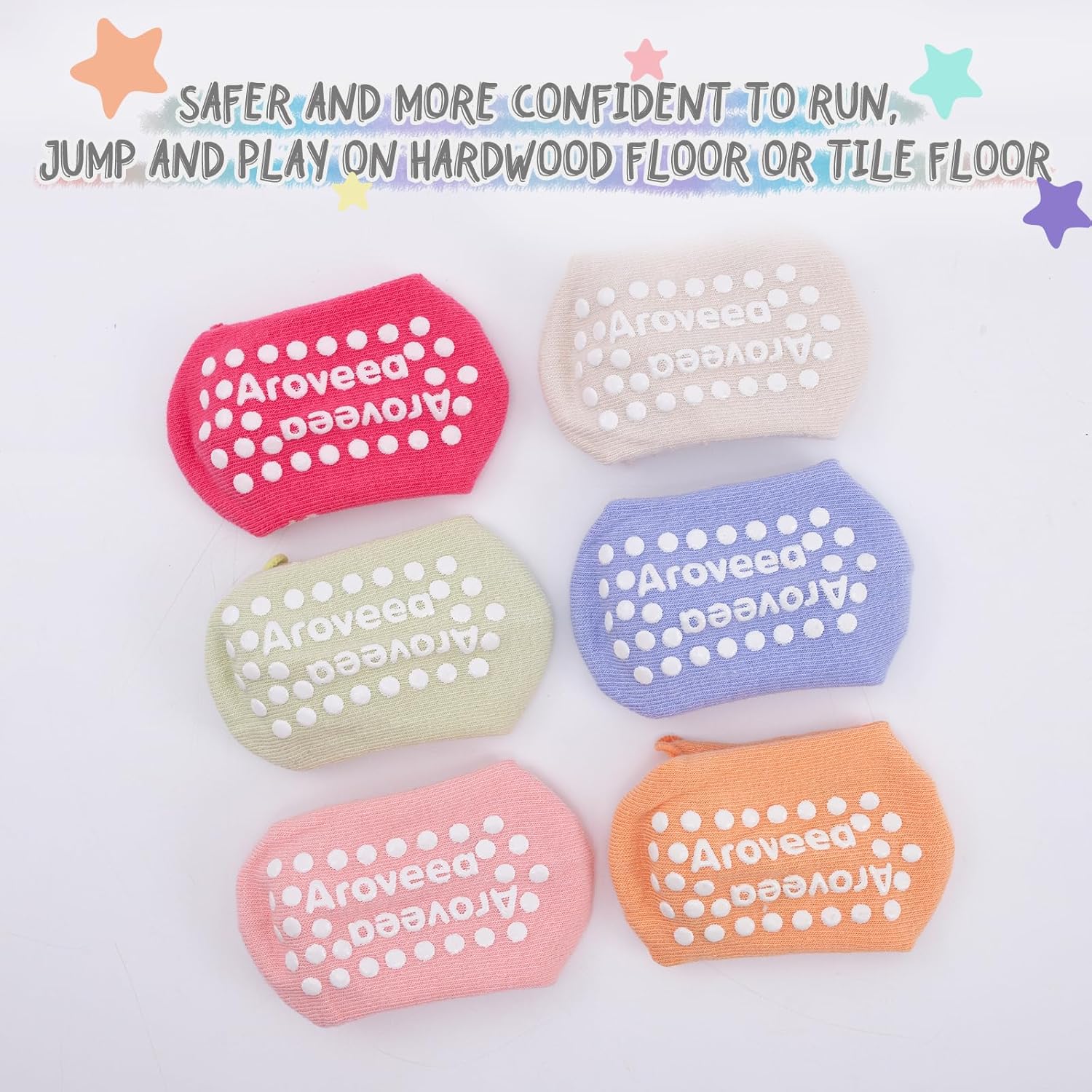 Baby Toddle Socks Grip Non Slip Kids Boys Girls Cotton 12 Pack Ankle Cute Newborn Socks - Image 5