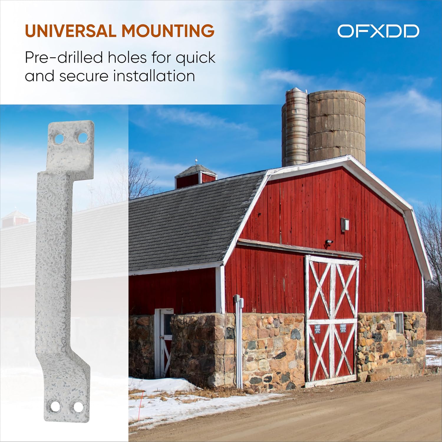Heavy Duty Handle for Door - Stainless Steel Gate Handles Pulls - Handle for Farmhouse Door