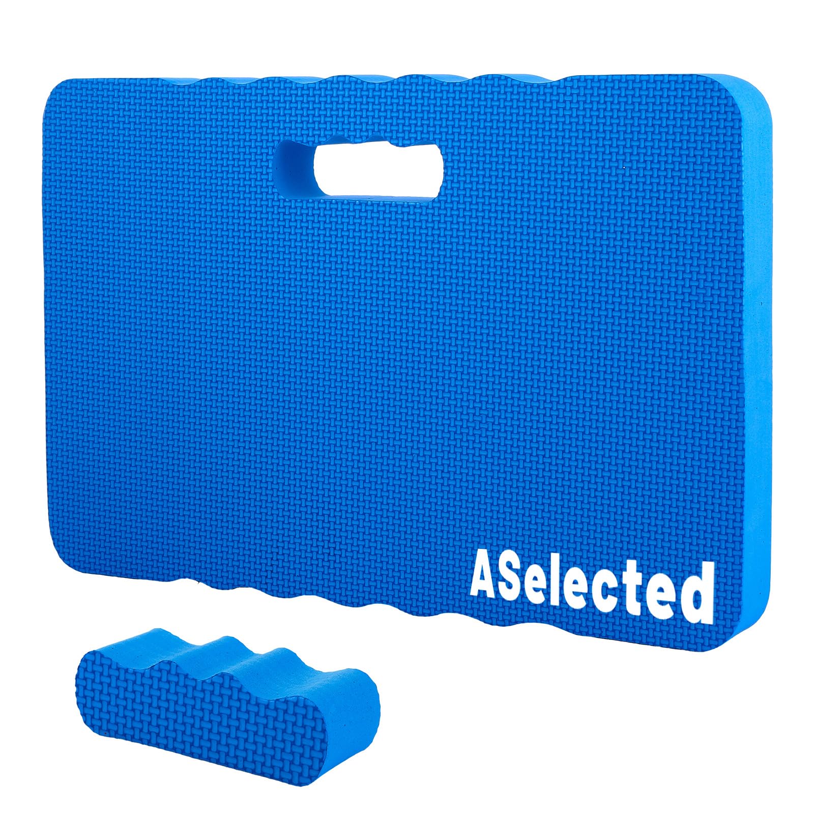 ASelected Garden Kneeler 40MM Thick Kneeling Pads Premium Waterproof Garden Knee Pads Knee Cushion 430 x 280 x 40mm Extra Soft EVA Foam Comfortable Kneeling Mat Multi-Functional Carrying Hole(Blue)
