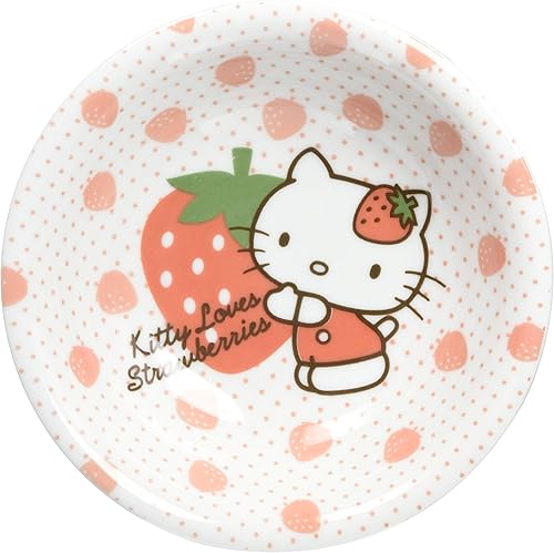 Miniatura 2 de Sanrio Hello Kitty 302534 Strawberry Kitty - Mini plato de curry (6.7 pulgadas de diámetro), color blanco